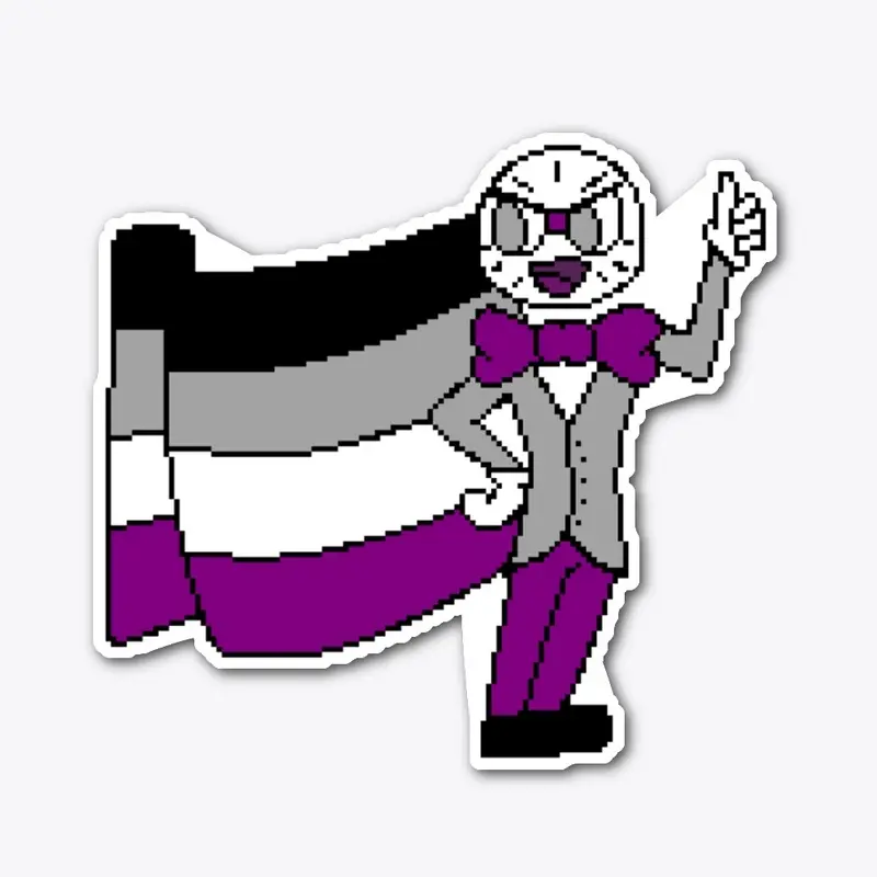 Asexual Pride Sticker [Claus]