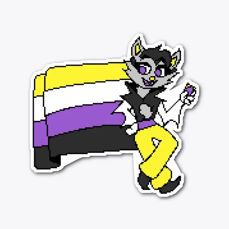 Non-binary Pride Sticker [Magician]